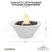 The Outdoor Plus Cazo 24D x 10H Fire Bowl in Powder Coated White - QUICKSHIP - Majestic Fountains