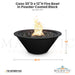 The Outdoor Plus Cazo 30D x 12H Fire Bowl in Powder Coated Black - QUICKSHIP - Majestic Fountains
