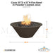 The Outdoor Plus Cazo 30D x 12H Fire Bowl in Powder Coated Java - QUICKSHIP - Majestic Fountains
