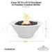 The Outdoor Plus Cazo 30D x 12H Fire Bowl in Powder Coated White - QUICKSHIP - Majestic Fountains