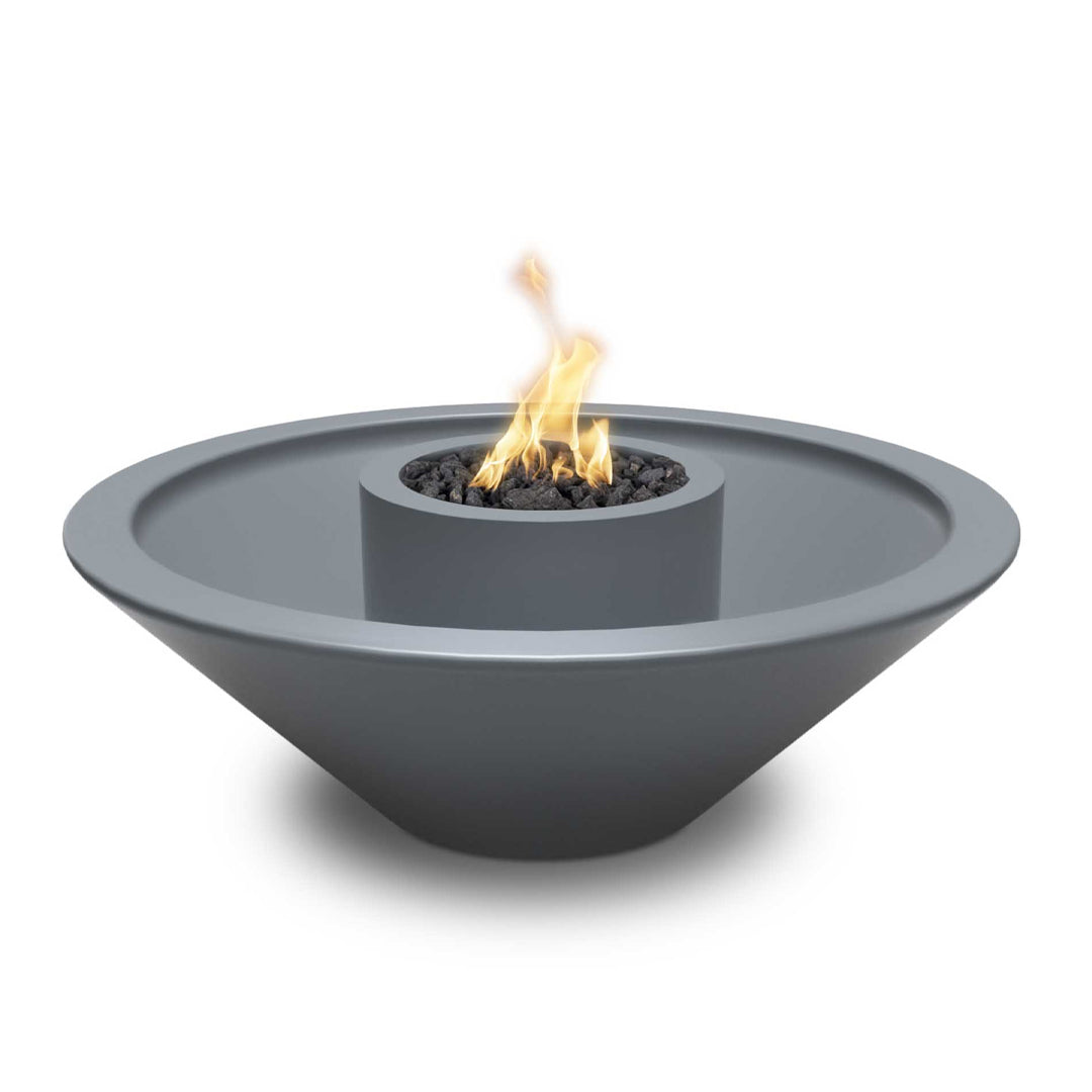 The Outdoor Plus Cazo 360 Fire & Water Bowl in GFRC Concrete - Majestic Fountains