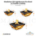 The Outdoor Plus Gladiator LED Lighthouse Fire Bowl in Powder Coated Metal - Majestic Fountains