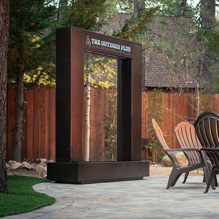 The Outdoor Plus Paradise Falls Rain Curtain Self Contained Unit in Powder Coated Metal - Majestic Fountains and More