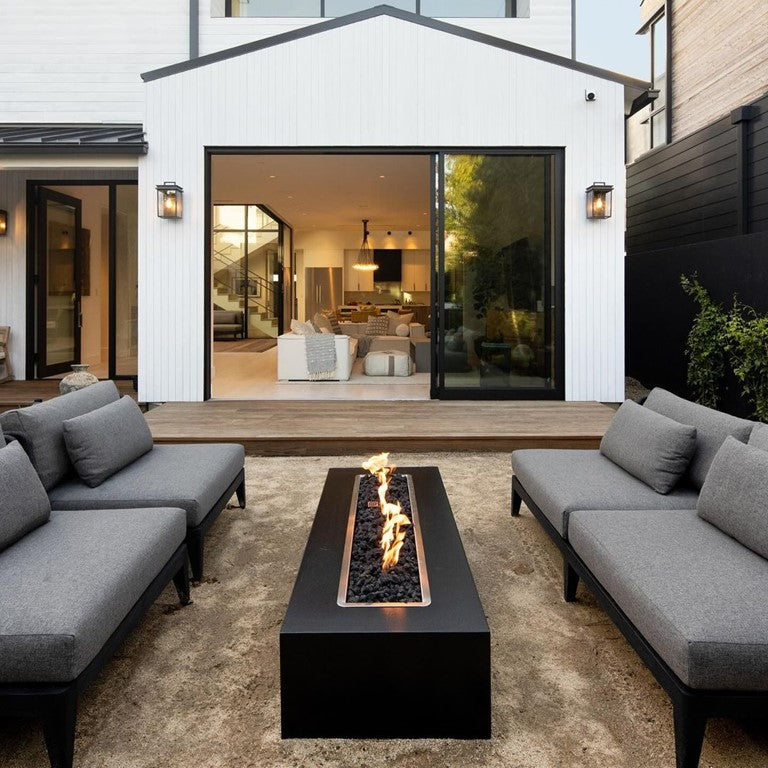 The Outdoor Plus Regal Rectangle Fire Pit - Majestic Fountains and More