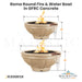 The Outdoor Plus Roma Fire & Water Bowl in GFRC Concrete - Majestic Fountains