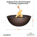 The Outdoor Plus Sedona 27D x 10H Fire Bowl in Powder Coated Java - QUICKSHIP - Majestic Fountains