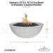 The Outdoor Plus Sedona 27D x 10H Fire Bowl in Powder Coated Pewter - QUICKSHIP - Majestic Fountains