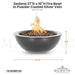 The Outdoor Plus Sedona 27D x 10H Fire Bowl in Powder Coated Silver Vein - QUICKSHIP - Majestic Fountains