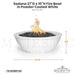 The Outdoor Plus Sedona 27D x 10H Fire Bowl in Powder Coated White - QUICKSHIP - Majestic Fountains