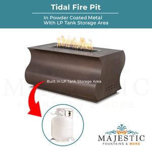 Tidal Fire Pit in Powder Coated Metal - Majestic Fountains