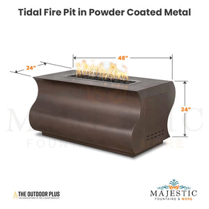 Tidal Fire Pit in Powder Coated Metal - Majestic Fountains and More