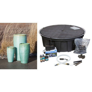 Tivoli Triple Vase  - Complete Fountain Kit - Majestic Fountains