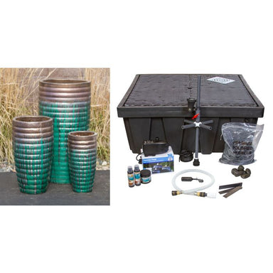 Tivoli Triple Vase  - Complete Fountain Kit - Majestic Fountains
