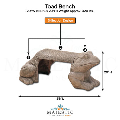 Giannini Garden Toad Bench - 525 - Majestic Fountains