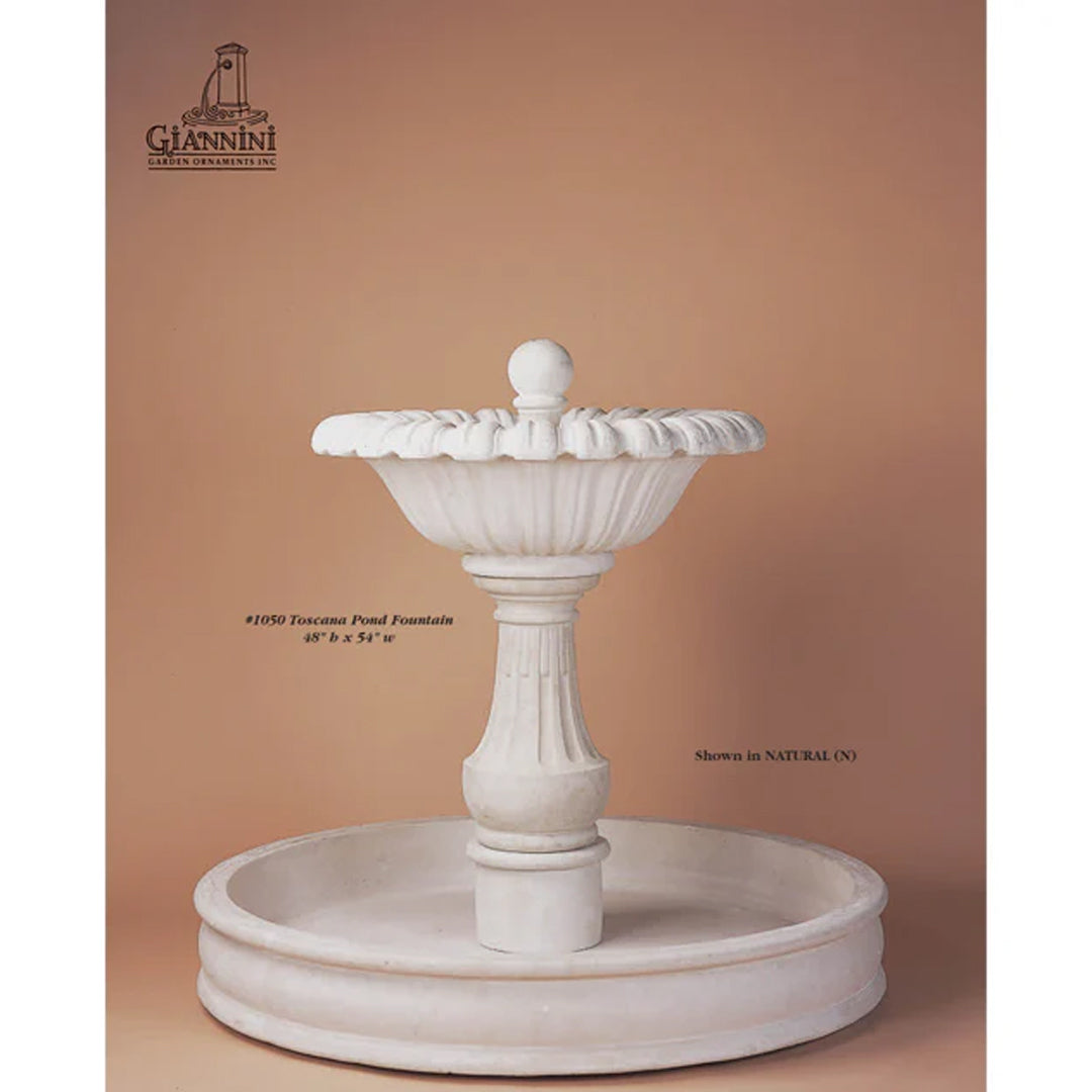 Toscana Outdoor Fountain with Basin - 1050 - Majestic Fountains