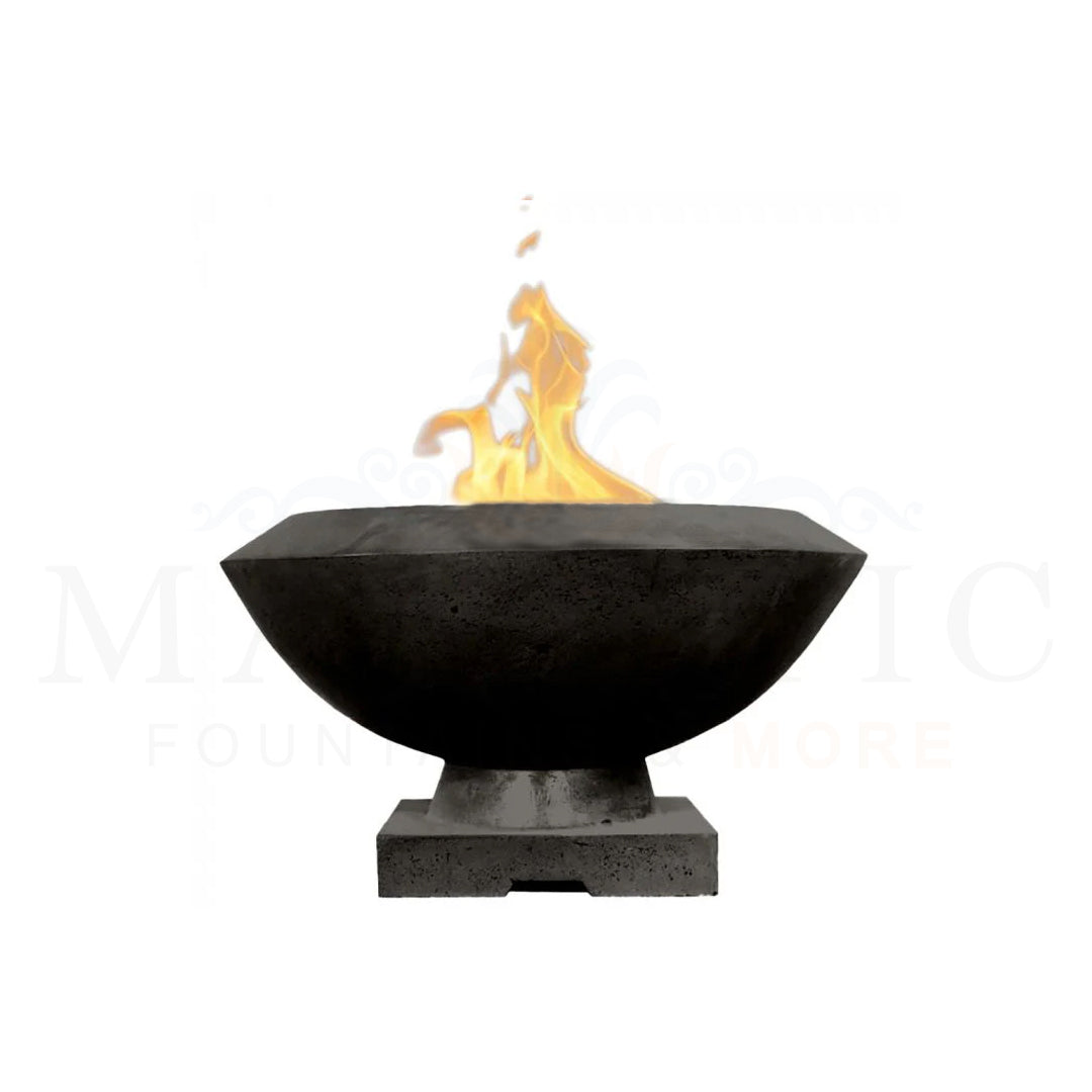 Toscano Fire Bowl PH-442-FB in GFRC Concrete by Prism Hardscapes Ebony  - Majestic Fountains