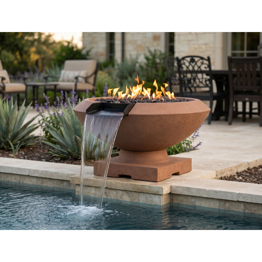 Toscano Fire & Water Bowl PH-442-FWB in GFRC - Majestic Fountains
