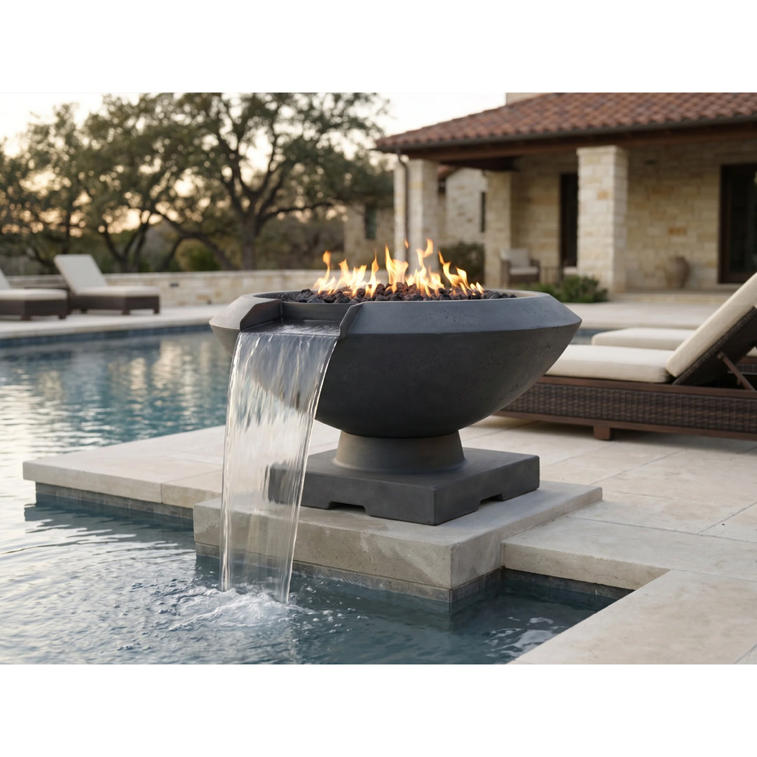 Toscano Fire & Water Bowl PH-442-FWB in GFRC - Majestic Fountains