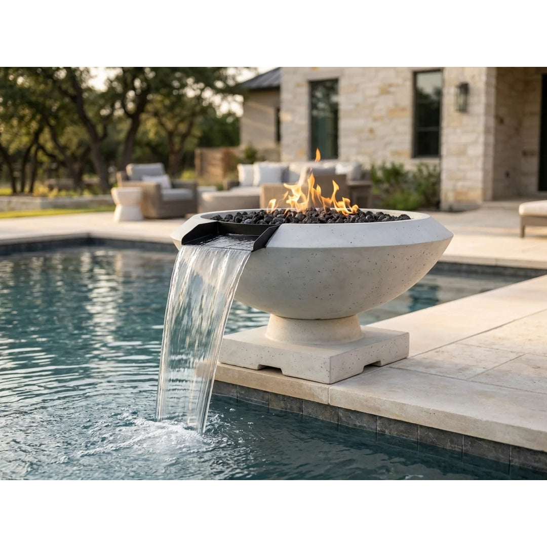 Toscano Fire & Water Bowl PH-442-FWB in GFRC - Majestic Fountains