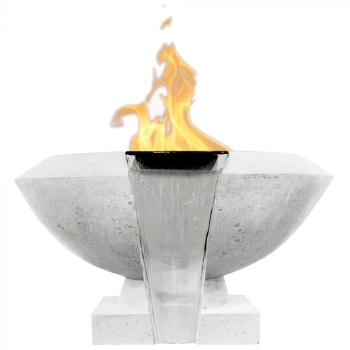 Toscano Fire & Water Bowl in GFRC Concrete by Prism Hardscapes - Majestic Fountains and More