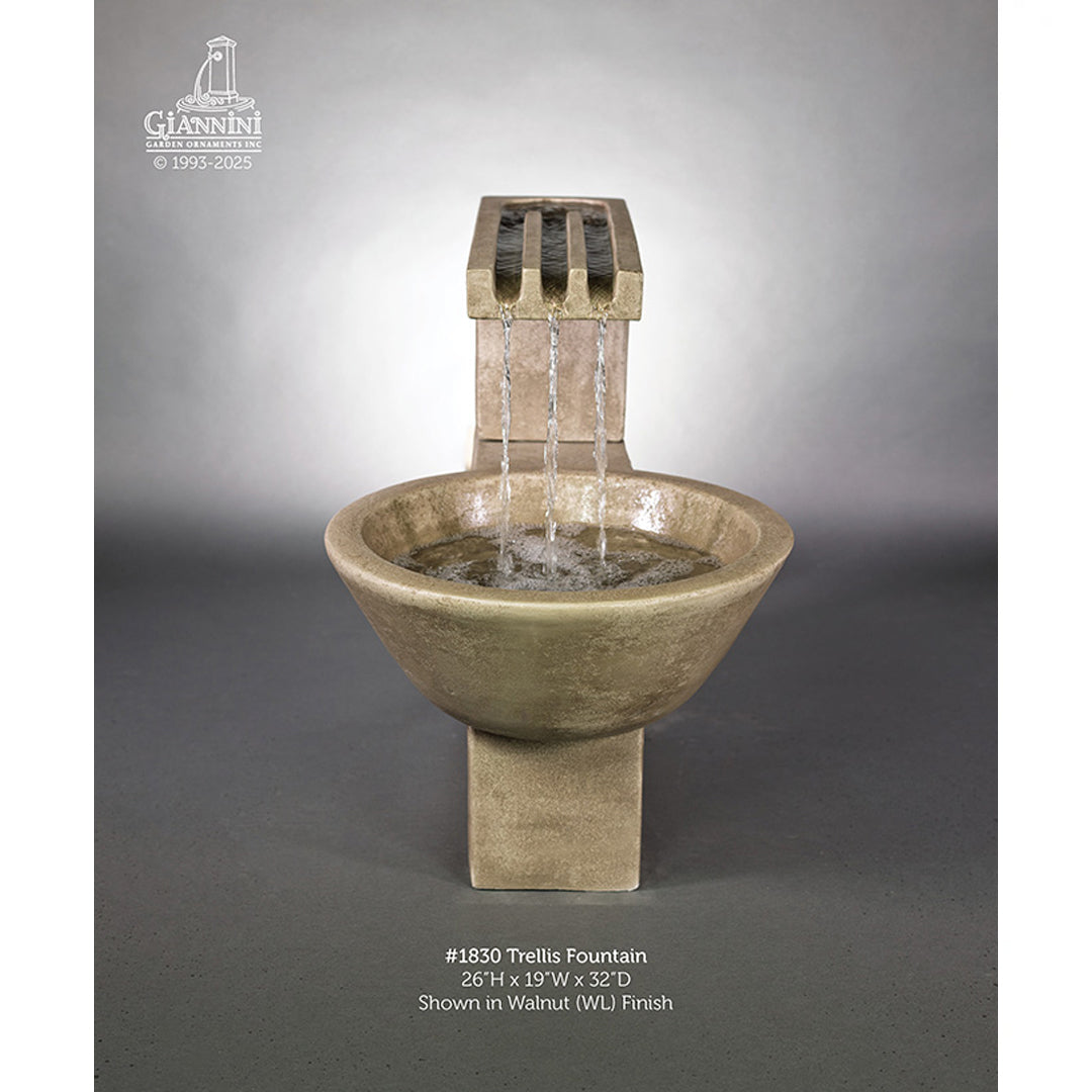 Trellis Outdoor Garden Fountain - 1830 - Majestic Fountains and More