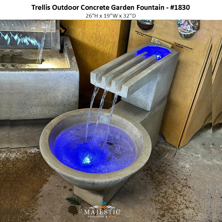 Trellis Outdoor Garden Fountain - 1830 - Majestic Fountains and More