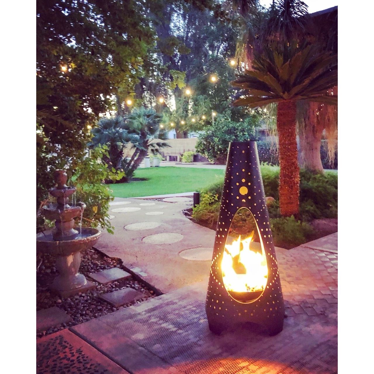 Tribalfire 4ft. Wood Burning Fire Sculpture - Majestic Fountains and More