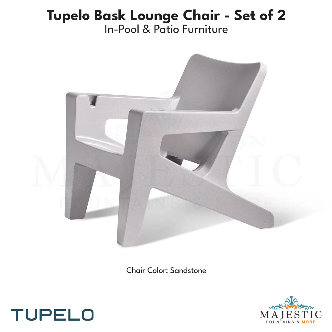 Tupelo Bask Lounge Chair - Set of 2 - In-Pool & Patio Furniture - Majestic Fountains