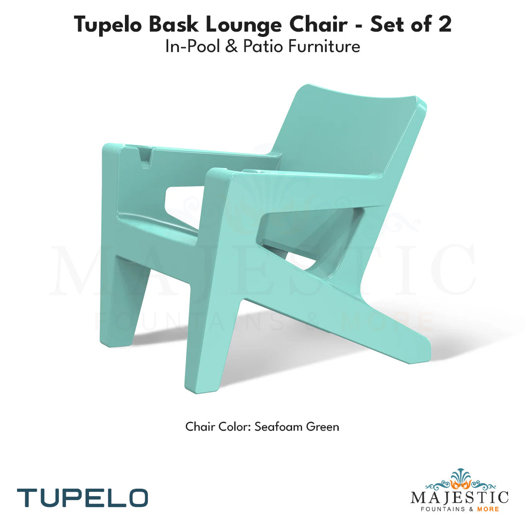 Tupelo Bask Lounge Chair - Set of 2 - In-Pool & Patio Furniture - Majestic Fountains