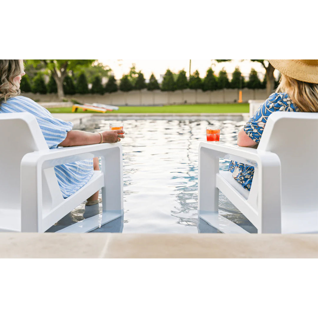 Tupelo Deck Lounge Chair Concrete - Set of 2 - In-Pool & Patio Furniture - Majestic Fountains