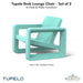 Tupelo Deck Lounge Chair Concrete - Set of 2 - In-Pool & Patio Furniture - Majestic Fountains