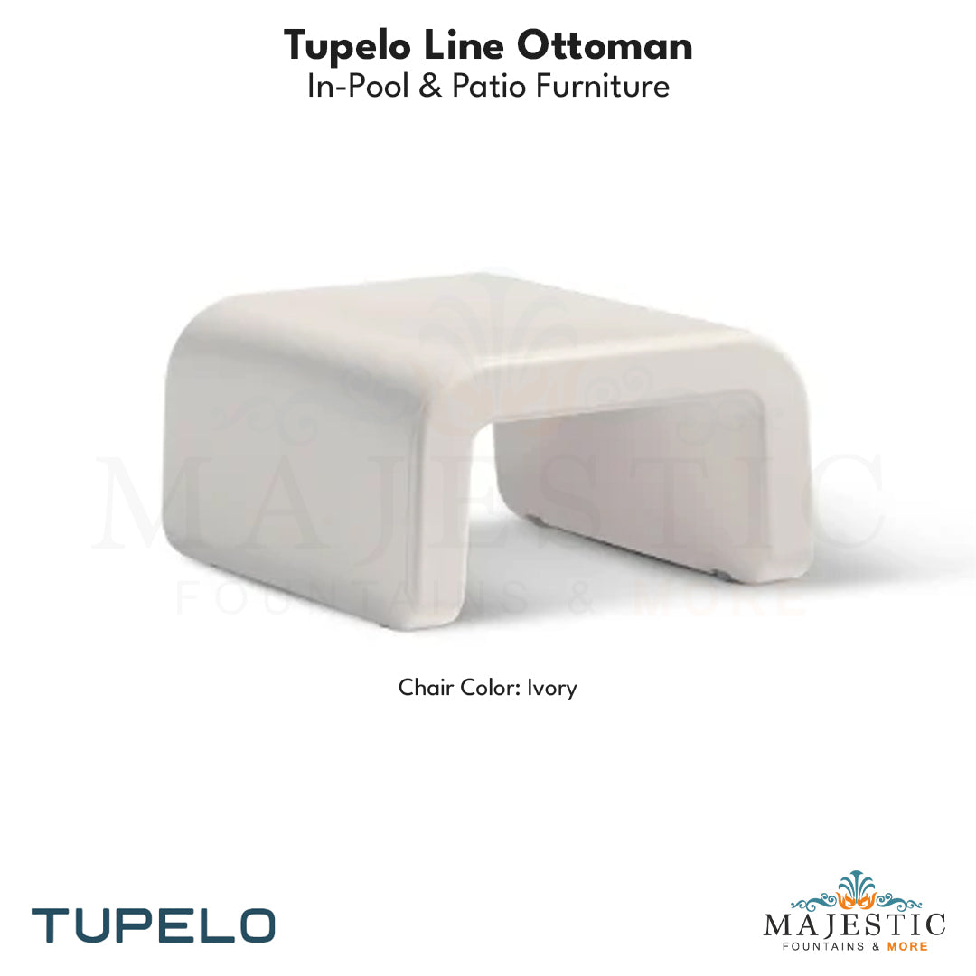 Tupelo Line Ottoman - In-Pool & Patio Furniture - Majestic Fountains