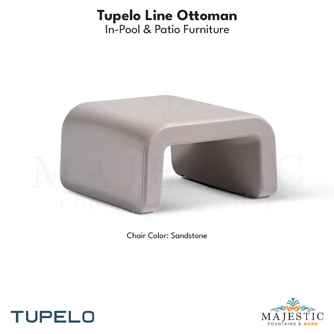 Tupelo Line Ottoman - In-Pool & Patio Furniture - Majestic Fountains