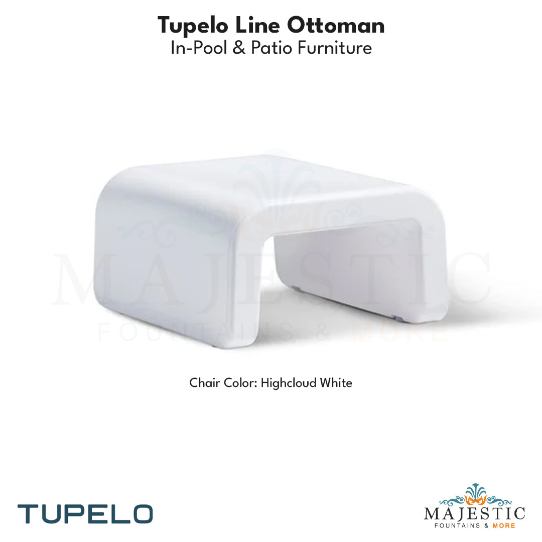 Tupelo Line Ottoman - In-Pool & Patio Furniture - Majestic Fountains
