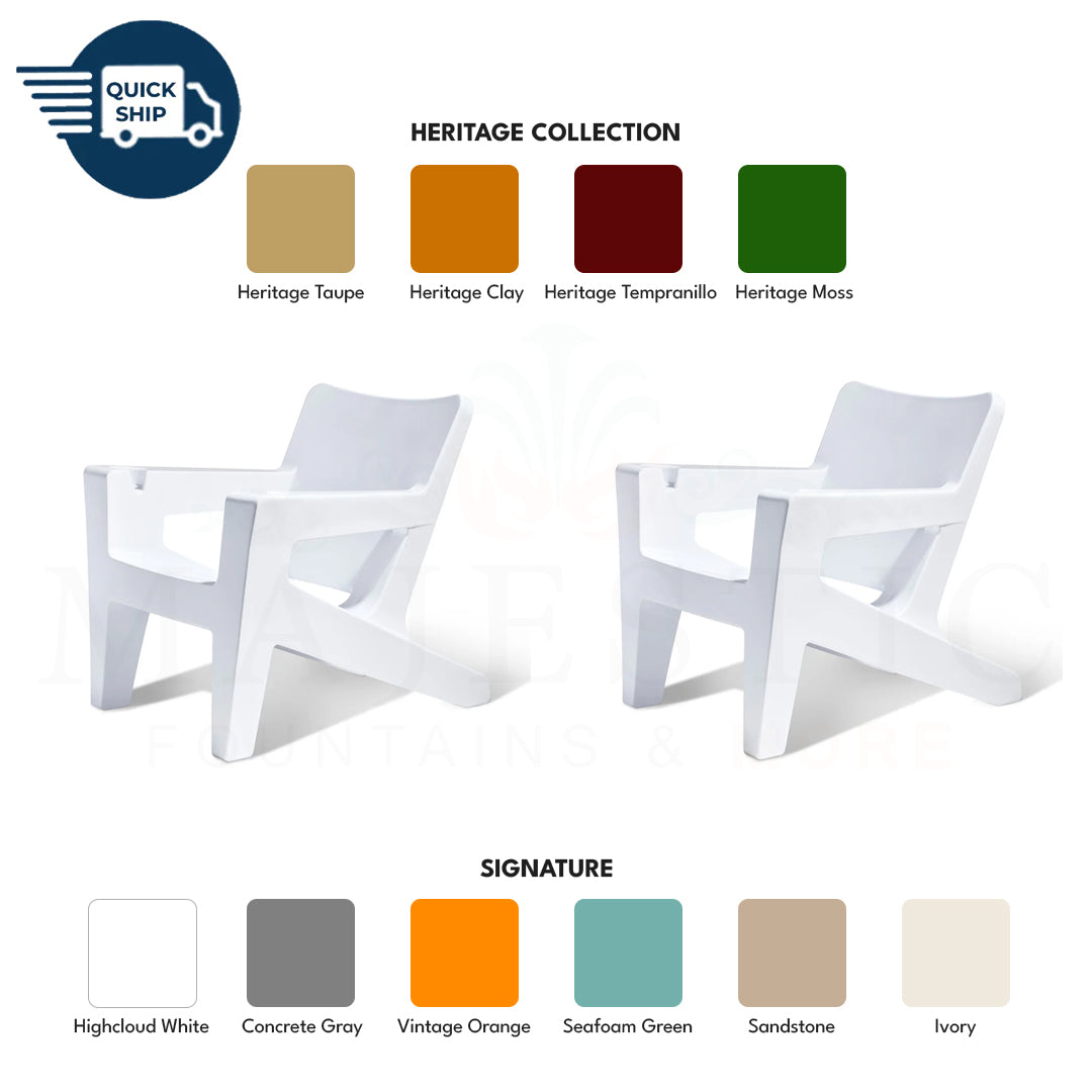 Tupelo Bask Lounge Chair - Set of 2 - In-Pool & Patio Furniture - Majestic Fountains