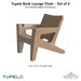 Tupelo Bask Lounge Chair - Set of 2 - In-Pool & Patio Furniture - Majestic Fountains
