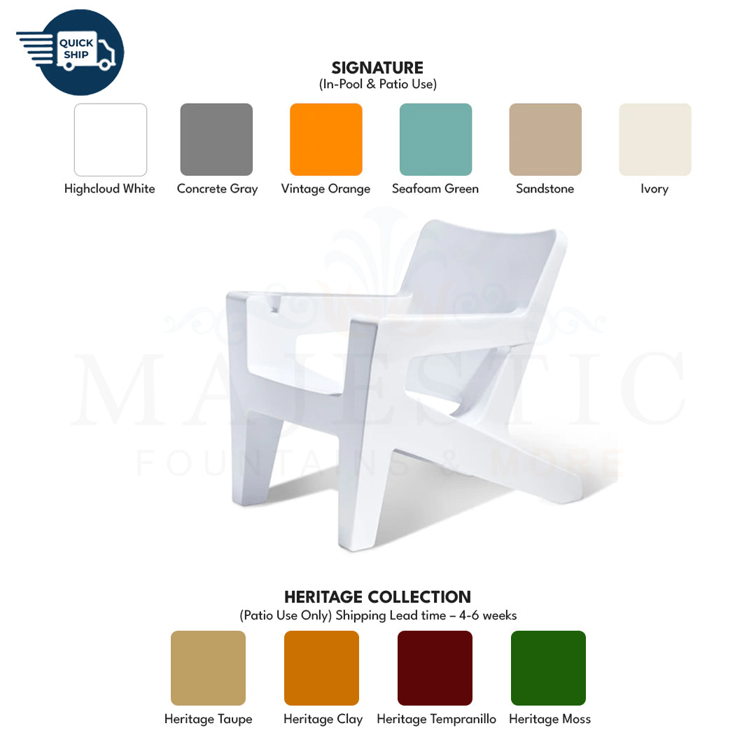 Tupelo Bask Lounge Chair In-Pool & Patio Furniture - Majestic Fountains