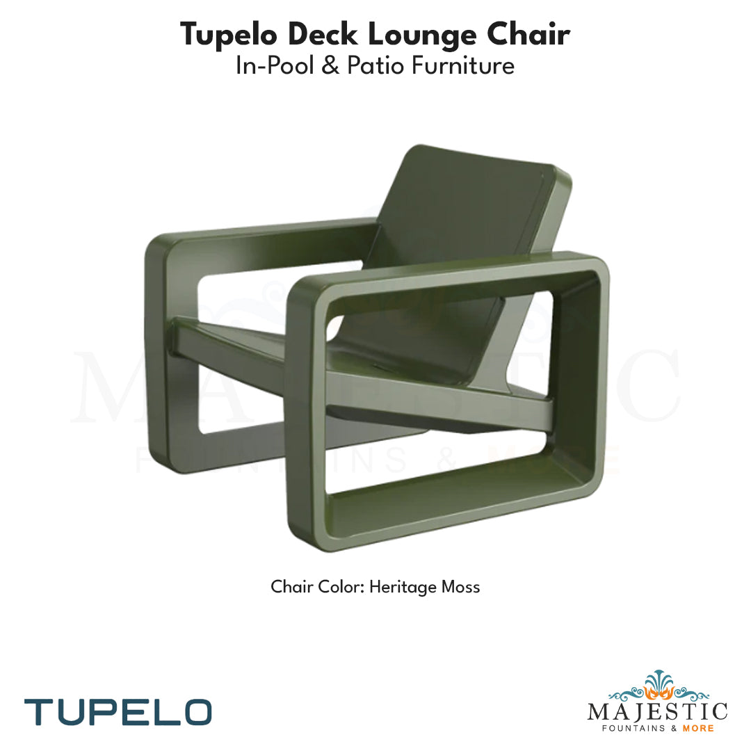 Tupelo Deck Lounge Chair Concrete - In-Pool & Patio Furniture - Majestic Fountains