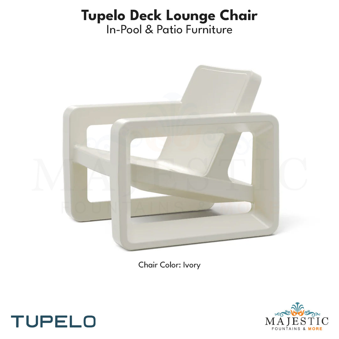 Tupelo Deck Lounge Chair Concrete - In-Pool & Patio Furniture - Majestic Fountains