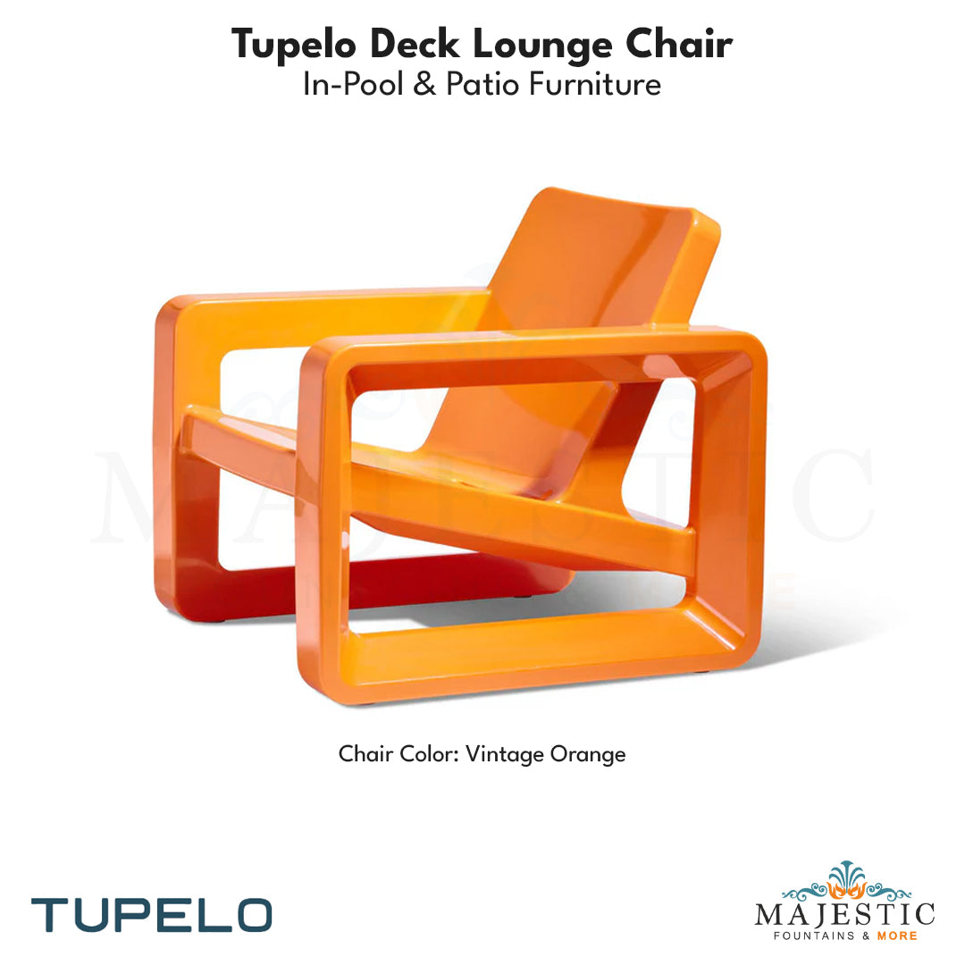 Tupelo Deck Lounge Chair Concrete - In-Pool & Patio Furniture - Majestic Fountains