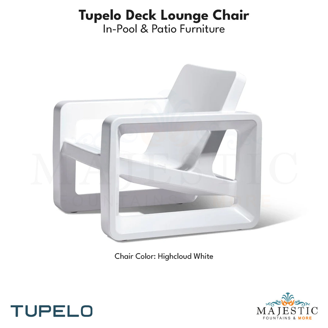 Tupelo Deck Lounge Chair Concrete - In-Pool & Patio Furniture - Majestic Fountains