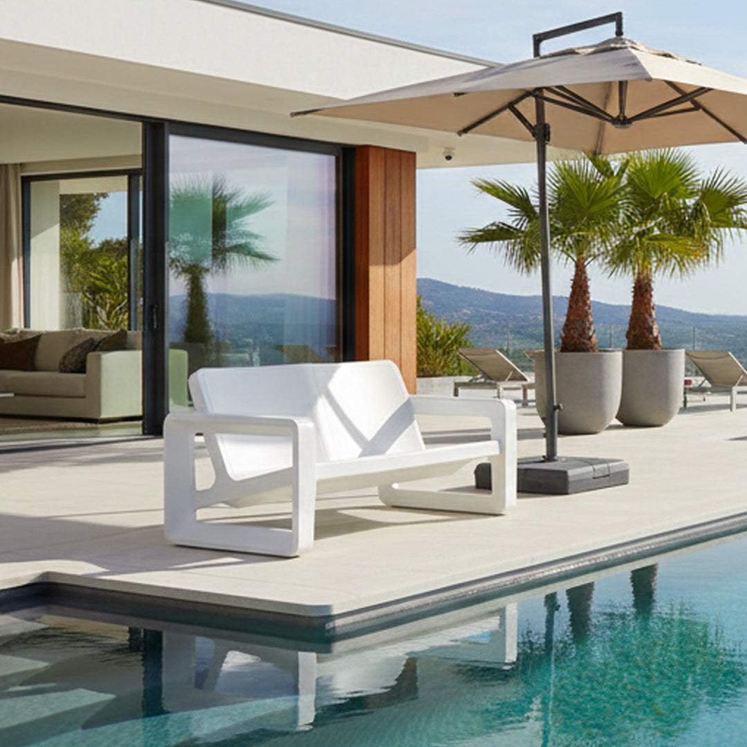 Tupelo Deck Loveseat Bench - In-Pool & Patio Furniture - Majestic Fountains