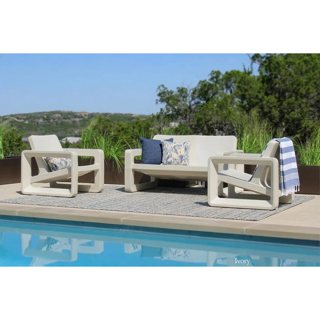 Tupelo Deck Loveseat Bench  - In-Pool & Patio Furniture - Majestic Fountains