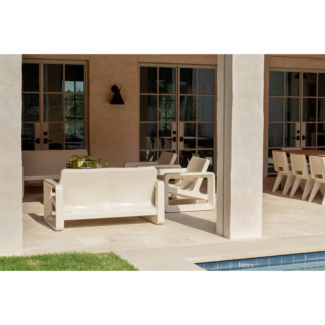 Tupelo Deck Loveseat Bench  - In-Pool & Patio Furniture - Majestic Fountains