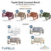 Tupelo Deck Loveseat Bench - In-Pool & Patio Furniture - Majestic Fountains