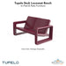 Tupelo Deck Loveseat Bench - In-Pool & Patio Furniture - Majestic Fountains