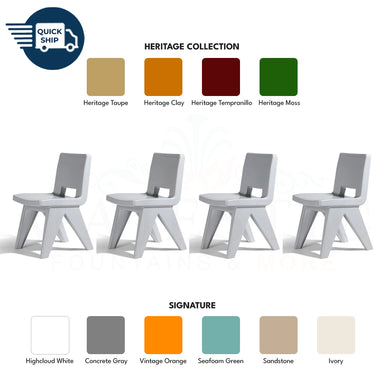 Tupelo Fresco Dining Chair - Set of 4 - Patio Furniture - Majestic Fountains