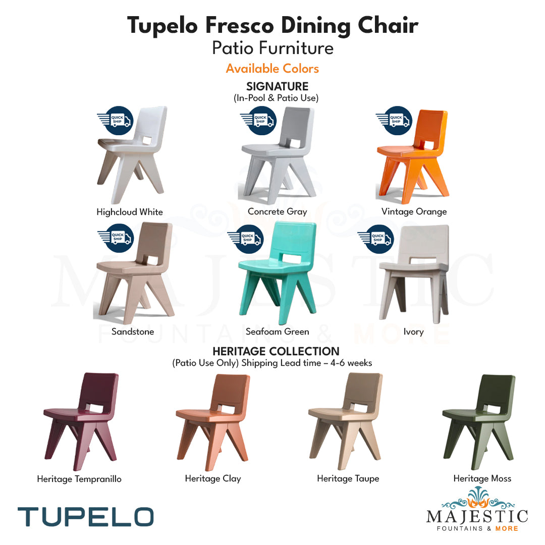 Tupelo Fresco Dining Chair - Patio Furniture - Majestic Fountains