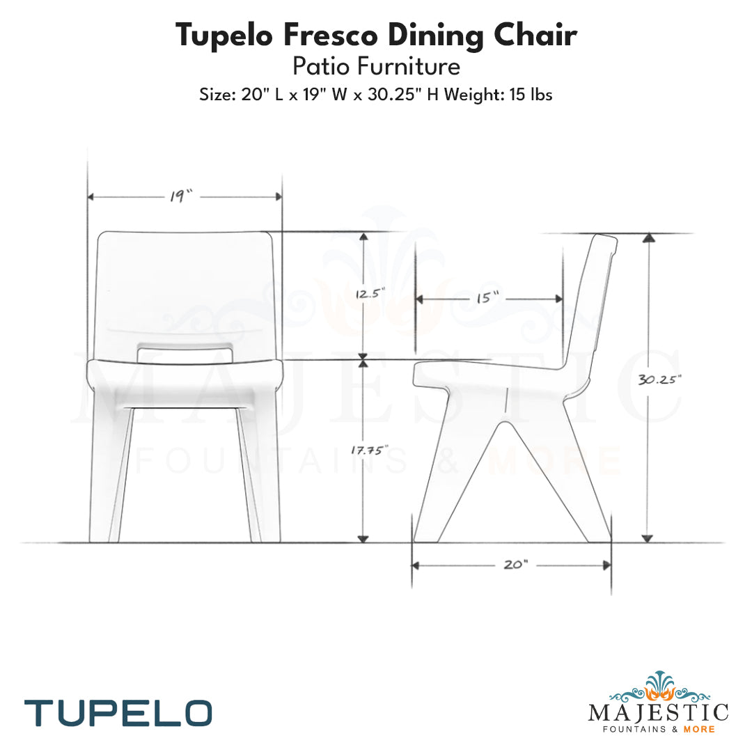 Tupelo Fresco Dining Chair - Patio Furniture - Majestic Fountains