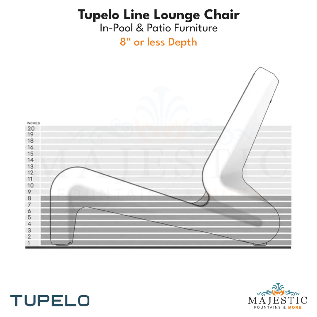Tupelo Line Lounge Chair - In-Pool & Patio Furniture - Majestic Fountains